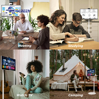 Televisor Inteligente Portátil LED HDTV INGSCREEN de 21.5 Pulgadas con Mini Soporte, Android 12 y Batería