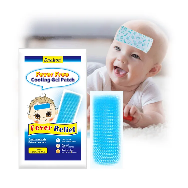 Gratis Monster Baby Ice Cooling Gel Pads Koorts Verminderen Pads Hydrogel Koorts Koeling Patch