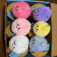 Porte-clés en peluche en forme de boulettes, jouets moelleux, cadeau d'Halloween et de Noël