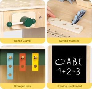 Montessori <strong>Kids</strong> <strong>Work</strong> <strong>Bench</strong> with Wooden Construction Toys Forpretend Play for 3 4 5 Year Olds - Product Image 5