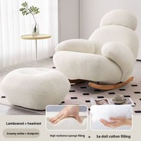 Chaise de canapé paresseux confortable de style nordique pour salon Chaise longue à bascule relaxante