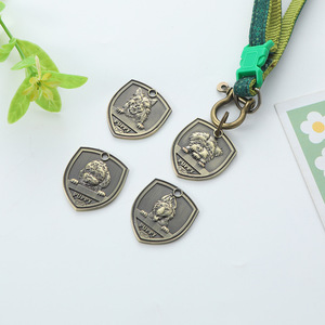 Buena calidad Changzhi nuevos accesorios para mascotas antiguo bronce escudo perro Collar colgante Anti-Pérdida identidad láser Diy letras - Product Image 2