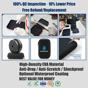 Haut-parleur sans fil portable étanche pour l'extérieur, personnalisé, en EVA rigide blanc, 6 pouces, pour le camping, avec étui de transport - Product Image 4