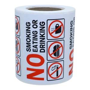 Hybsk <span class=keywords><strong>3x2</strong></span> pulgadas No fumar comer o beber con símbolos de la OSHA Etiqueta de vinilo de la etiqueta engomada - Product Image 3