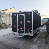 Remolque de Comida Rápida YLROAD de 5.5m, Color Personalizado, Cuadrado, con 4 Ruedas, Camión de Hamburguesas Móvil con Ventanas Corredizas y Aluminio Resistente a la Oxidación
