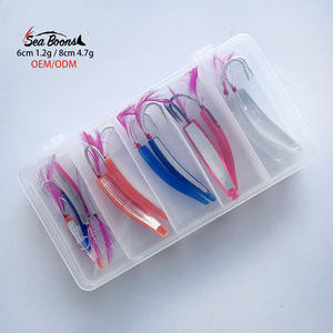 Nuevo Juego de 8 Señuelos de <span class=keywords><strong>Pesca</strong></span> de Arrastre de 60 mm y 80 mm, Señuelos de <span class=keywords><strong>Pesca</strong></span> Tipo Cuchara para Agua Salada, Kits de Señuelos de <span class=keywords><strong>Pesca</strong></span> de Lucio Realistas en 3D - Product Image 2