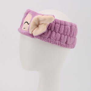 2025 nuevo diseño de dibujos animados, diadema de baño antideslizante, envoltura de pelo cómoda para uso de <span class=keywords><strong>Spa</strong></span> y Yoga directo de fábrica para campistas - Product Image 2