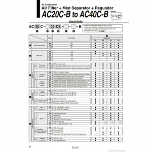 SMC Pneumatics Air Combinaison AC40C-04C-V-B Pièces Pneumatiques - Product Image 1