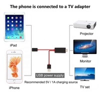Para android a Cable adaptador HDMI 8pin a conector HDMI y de Audio Digital de 1080P HDTV adaptador para iP 6 7 8 plus
