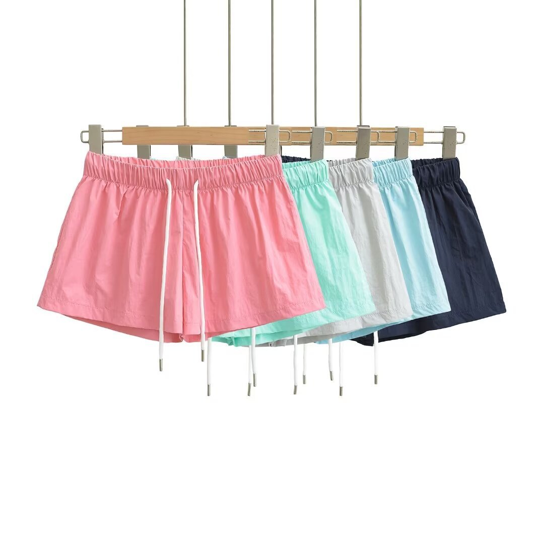 Women Workout Yoga Shorts High Waist Elastic Gym Short Pants Running Gym Workout Biker Shorts With Side Pockets
