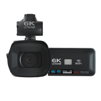 4 inç ekran canlı akışı Wifi Webcam 6 dijital vcamera kamera kamera kaydedici fotoğraf için 18X Zoom 6K dijital kamera