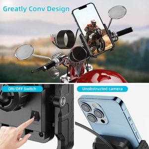 Soporte de teléfono para motocicleta con cargador USB para Suzuki Boulevard <span class=keywords><strong>C50</strong></span> C90 M50 M90 M109R - Product Image 4