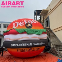 Hamburger gonflable géant de publicité de simulation, ballon modèle d'hamburger gonflable à vendre