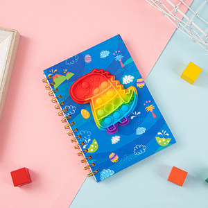 Multicolor Cute Cartoon A5 Spiral Notebook Stress Relief Silicone Bubble Metal Coil Student Memo <strong>Book</strong> <strong>Essential</strong> for School - Product Image 4
