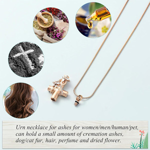 Stainless Steel Classic Urn <strong>Necklaces</strong> for <strong>Ashes</strong> <strong>Butterfly</strong> Cremation Jewelry Cross Memorial <strong>Ash</strong> Pendant Keepsake Unisex Gifts - Product Image 3