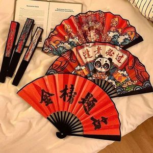 Chinese Style Silk Fan 8 Inch Foldable Double Sided Printed Women's Handheld Fan For Bar Disco - Product Image 2