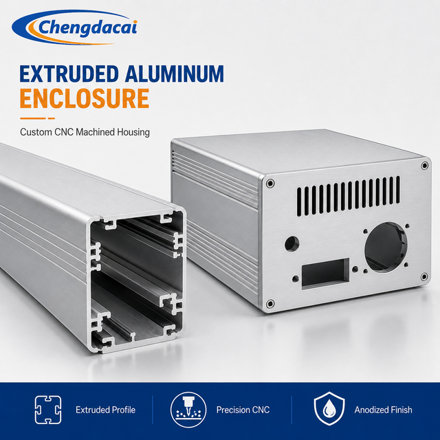 Extruded Aluminum Enclosure Custom CNC Machined Electronics Housing Anodized