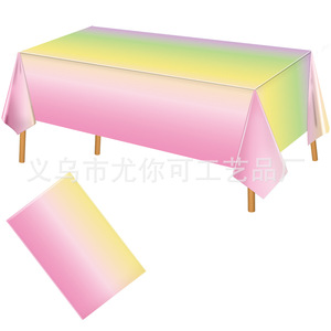 Laser Iridescent <b>Tablecloth</b> 137x274cm Disposable Waterproof for Party Venue Setup - Product Image 4