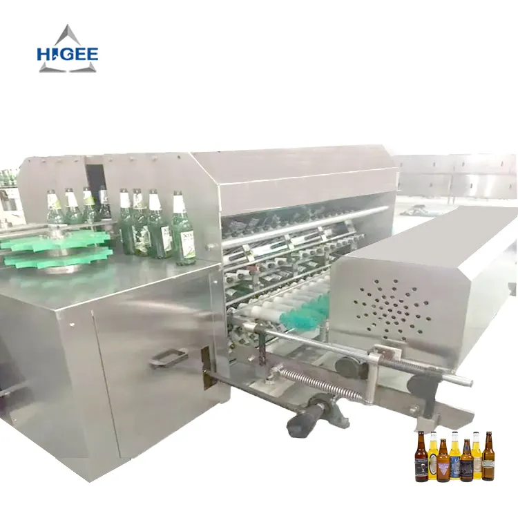 Higee Glass Beer Bottle washer Bottle Cleaning Machine Price Bottle Paper Label removal Machine