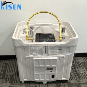 Lavabo Portátil Profesional para Lavado de Cabeza Kisen con Arco de Agua y Circulación - Diseño sin Tuberías con 2 Tanques - Product Image 4