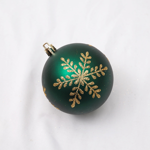 Boule de Noël en plastique de haute qualité, imprimée à 3 couleurs, motifs floraux orange soufflés à la main, directement de l'usine <span class=keywords><strong>Miman</strong></span> - Product Image 1