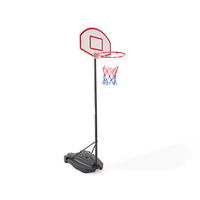 Support de basket-ball pliable réglable en PE de 1,57 à 2,07 m, panier de basket pour enfants avec panneau arrière, base stable, montage facile, intérieur/extérieur