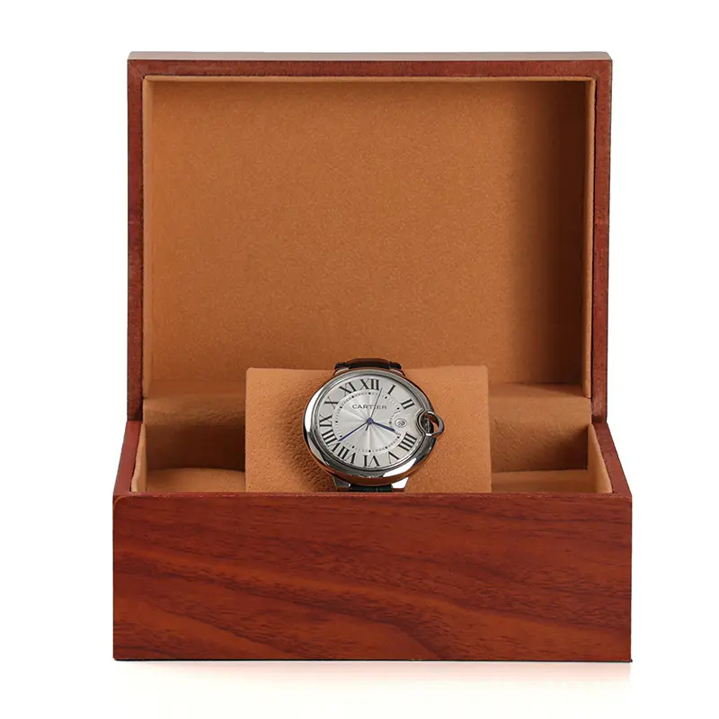 럭셔리 사용자 정의 로고 브랜드 나무 시계 상자 단일 포켓 시계 밴드와 보석 포장 상자 케이스