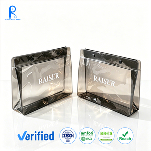 Bolsa de Maquillaje Transparente Holográfica con Logotipo Personalizado, Bolsa de Almacenamiento Impermeable, Bolsa de Cosméticos de Viaje de Lujo para Mujer, Portátil y Personalizada - Product Image 1