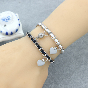 <span class=keywords><strong>Bracelet</strong></span> tendance en cuir avec pendentif cœur à aimant, idéal pour hommes, femmes et meilleurs amis - Product Image 3