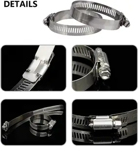 3/4 SS Jubilee Clamp American Type Custom Adjustable Quick Release Hose Clamp Bracket 304 Stainless Steel Heavy Duty Pipe Clamps