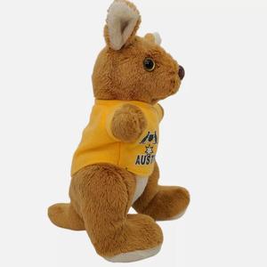 T-shirt personalizzata <span class=keywords><strong>canguro</strong></span> marrone morbido <span class=keywords><strong>peluche</strong></span> articoli promozionali imbottiti con stampa logo - Product Image 3