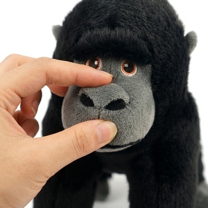 Edredón de peluche de gorila de montaña realista para Educación de Vida Silvestre, concientización sobre Especies en Peligro de Extinción, algodón PP relleno ecológico - Product Image 5