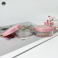 Petit pot en plastique noir pour crème, boîte transparente pour échantillons cosmétiques avec couvercles en stock