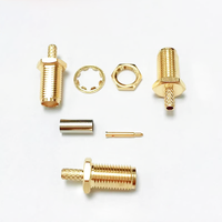 Connecteurs coaxiaux SMA 50 ohms, connecteur femelle SMA à sertir pour câble coaxial RG174 RG316 LMR100