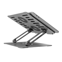 Support pour ordinateur portable NBJOHSON, réglable, base rotative à 360°, support ergonomique, pliable, portable, en acier carbone.