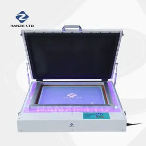 高效20x24 "台式紫外发光二极管光丝网印刷薄膜曝光机精密真空预压设备