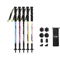 Alüminyum ve Karbon Fiber Teleskopik Kayak Batonları, Hafif 180-250g ve Ayarlanabilir Uzunluk 80-175cm