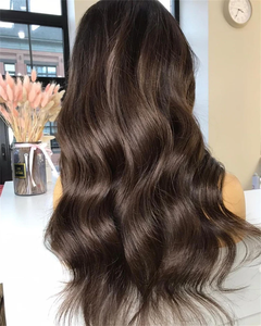 <span class=keywords><strong>Peluca</strong></span> de Cabello Humano Virgen Remy 100% con Ondas Sueltas en Forma de V, Color Rubio Castaño Miel Degradado, con Reflejos Chocolate, Forma de U, 250% de Densidad - Product Image 4