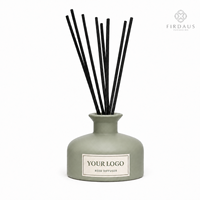 Bouteille diffuseur en verre de luxe Firdaus 50ml 100ml 150ml 200ml, flacon vide pour diffuseur à bâtonnets avec logo personnalisé pour parfum d'ambiance