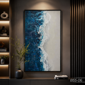 Factory Direct Mirror Beach Landscape Wall Art Luxury Coastal Decorative Painting Vietnam Manufacturer OEM ODM - Product Image 2