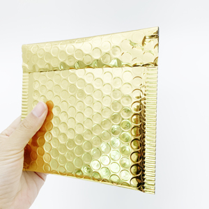 Túi Poly Nhựa Bán Buôn Nhỏ Bằng Kim Loại Túi Bưu Phẩm Bong Bóng Màu Vàng 5 "X6" - Product Image 5