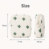 Bolsa de Cosméticos Portátil Mini, Bolsa para Toallas Sanitarias, Monedero, Organizador de Maquillaje Pequeño para Mujeres, Artículos Esenciales para Viajes Diarios