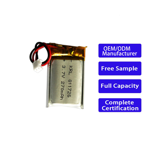 <span class=keywords><strong>3</strong></span>.7V 811726 270mAh 리튬 이온 배터리 액션캠 스포츠 카메라 비디오 레코더용 충전식 리포 폴리머 셀 - Product Image 1