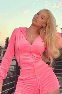 KY Fashion Club Hot Night Junges Mädchen Hoody Pouch Pocket Crop Velours Langarm Hoodie Hohe Taille Short 2 Stück Short Set - Product Image 6