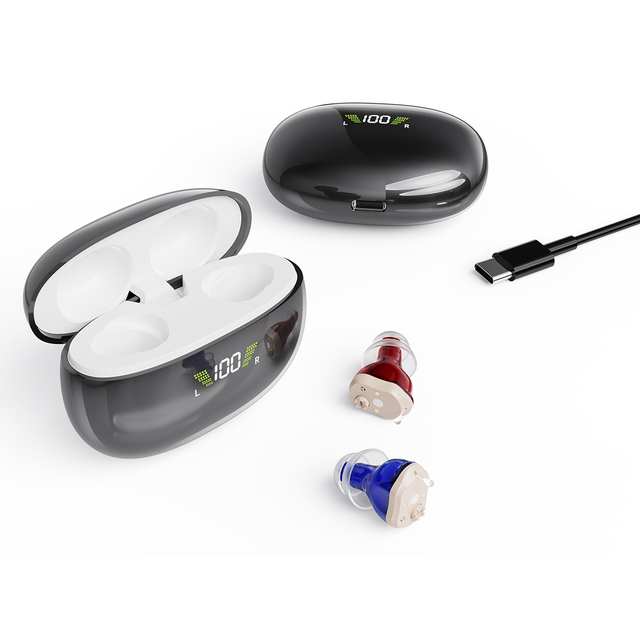 Digital CIC Hearing Aids Rechargeable Manufacturer Invisible Comfortable Hearing Aid Price List for Senior Audifonos Para Sordos