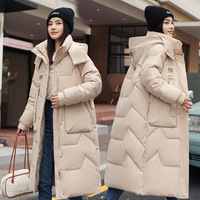 Manteau Long d'Hiver Rembourré Ohsisa pour Femmes, Vêtement Chaud à Capuche Détachable, Blouson Matelassé Décontracté à Fermeture Éclair
