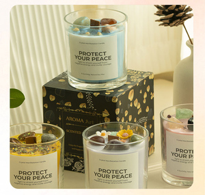 LANJO Bougie Votive en Cire de Soja Écologique aux 12 Signes du Zodiaque dans un Pot en Verre pour les Fêtes, les Mariages et la Décoration de Noël - Product Image 4