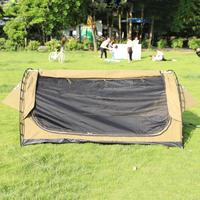 Tente de camping de luxe imperméable à double couche avec poteaux en aluminium, toile Rip Stop, matelas de 7 cm, logo personnalisé, une chambre