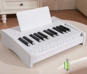 Wooden Portable 25 <b>Keys</b> Electronic Piano Keyboard Rechargeable for Kids, Musical Instrument for Children Playing - Product Image 2
