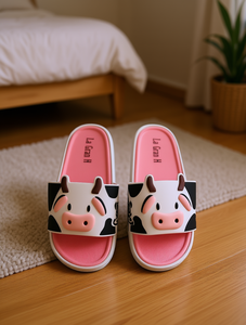 Sandales à enfiler pour femme La Gran H, imprimé vache, roses, antidérapantes, pour l'été - Product Image 2